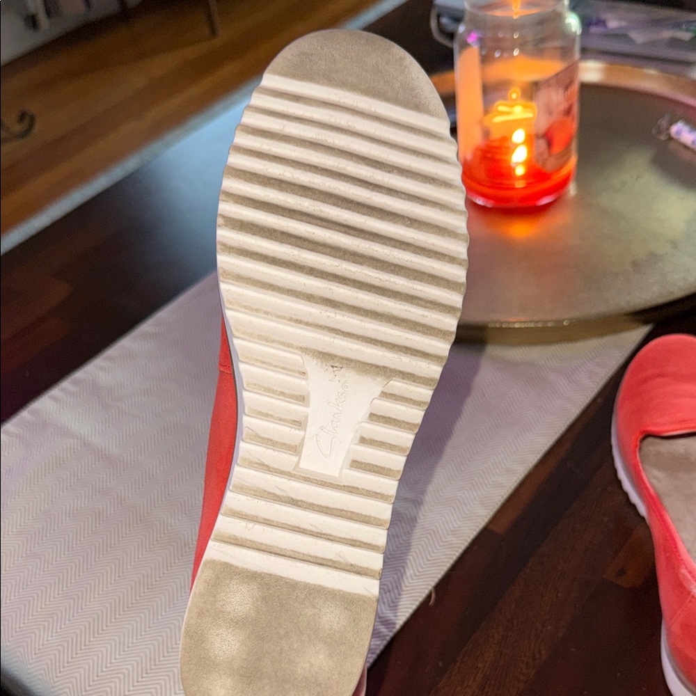 Clarks Women's Bright Coral Loafers - Picture 3 of 3